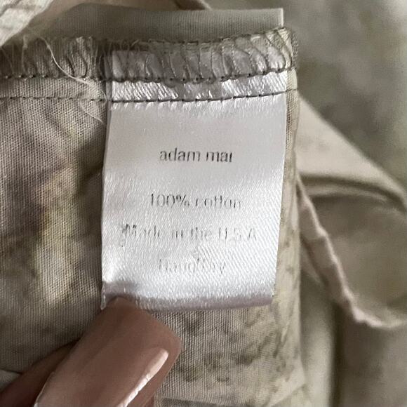 Adam Mar Mens Casual Short Sleeve Shirt Mens Large Wash Print Basic Cotton - Picture 4 of 6